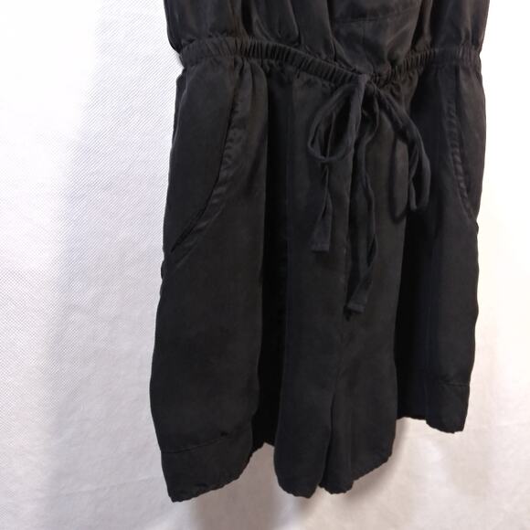 Honey Punch Black Romper Shortalls Pockets Size M - Picture 5 of 10